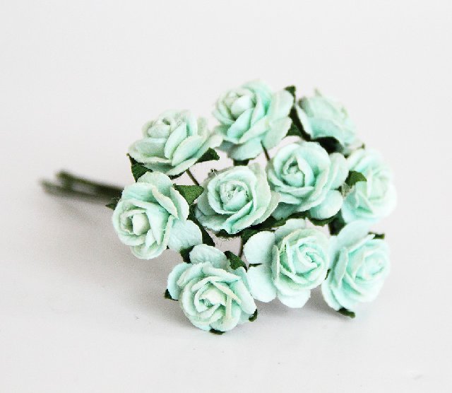 Mini розы 1,5см 10шт мятные