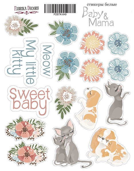 Набор наклеек (стикеров) , "Baby&Mama-1"