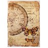 Бумага рисовая 21х29.7см 28г/м2 Часы и бабочки