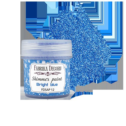 Краска с глиттером "Shimmer paint" 20мл ярко синий