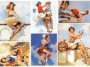Декупажная карта Пин-ап Морячка, А4