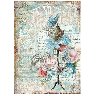 Бумага рисовая 21х29.7см 28г/м2 Манекен и бабочки