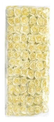 розы бумажные кремовые 1см 12шт