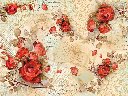 Бумага рисовая 48х33см 28г/м2 Красные розы